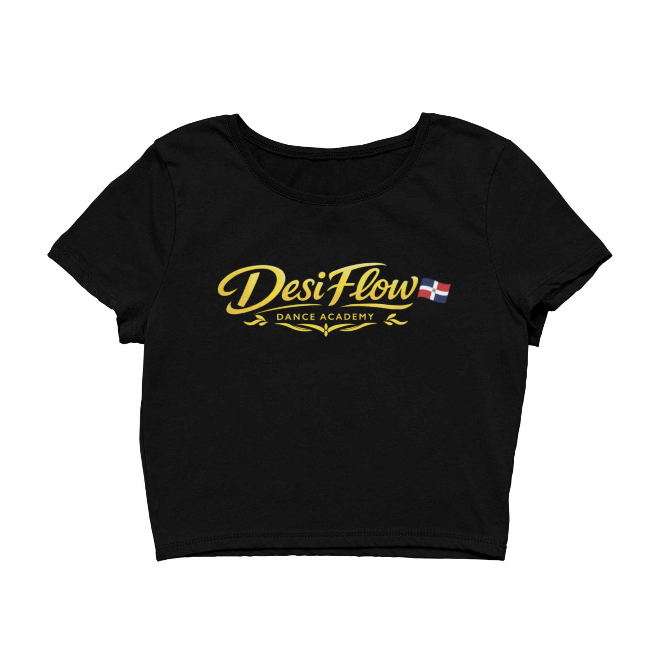Desiflow Dance Academy Women Black Crop Top - Flaunt Passion India