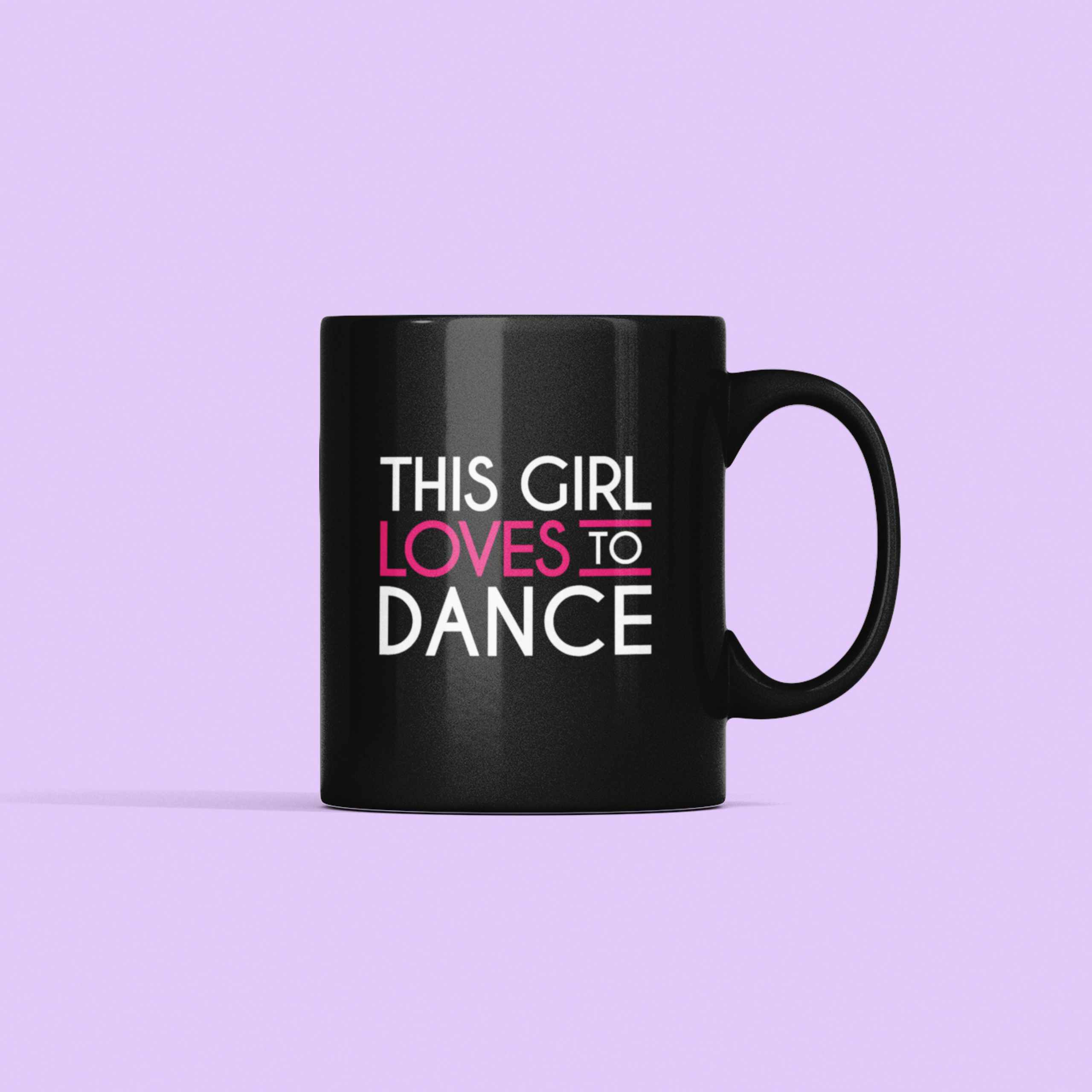 This Girl Loves to Dance Coffee Mug Black - back - Flaunt Passion India