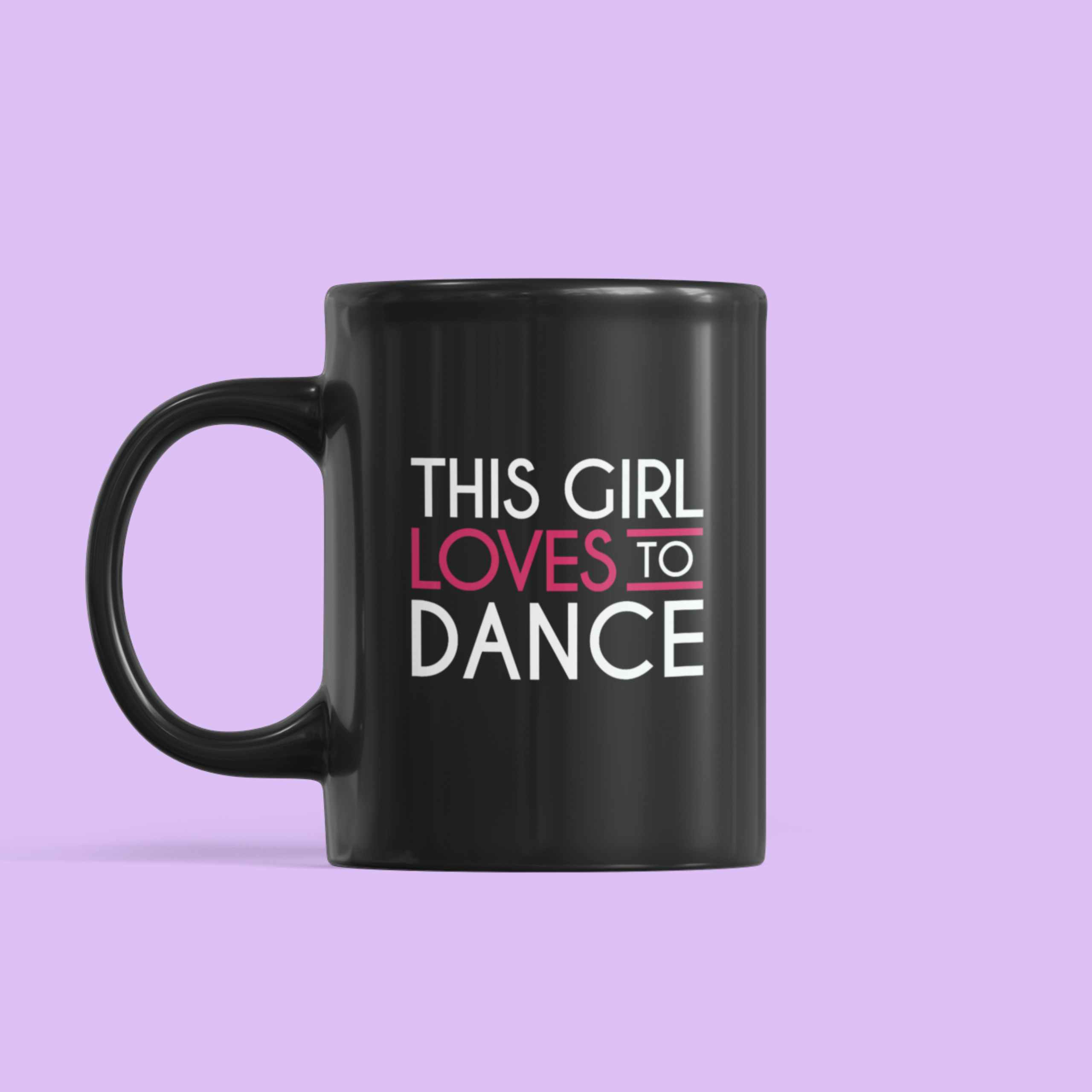 Girl Loves to Dance Black Coffee Mug - Flaunt Passion India