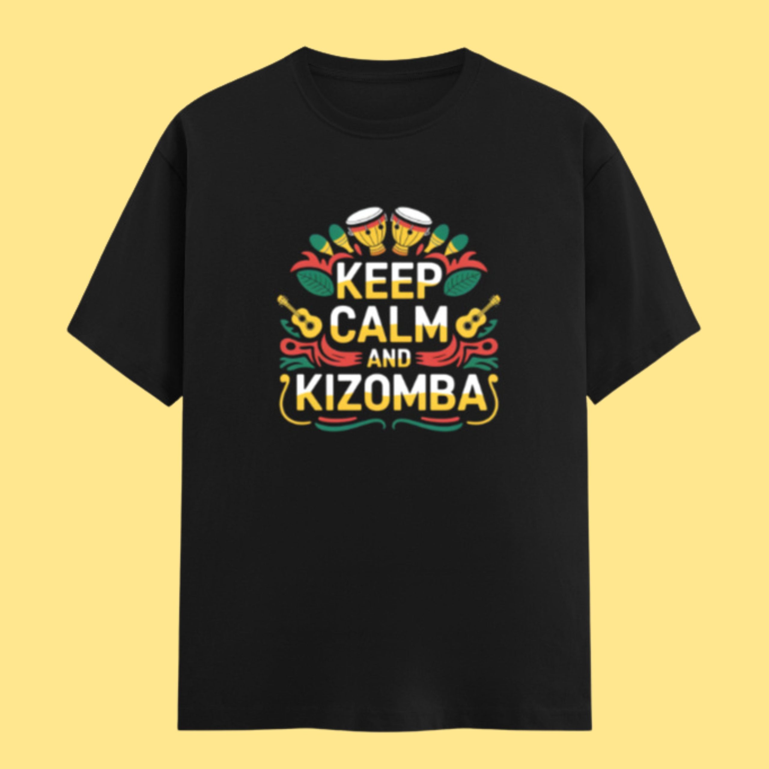 Keep Calm and Kizomba Black Unisex Classic Tshirt
