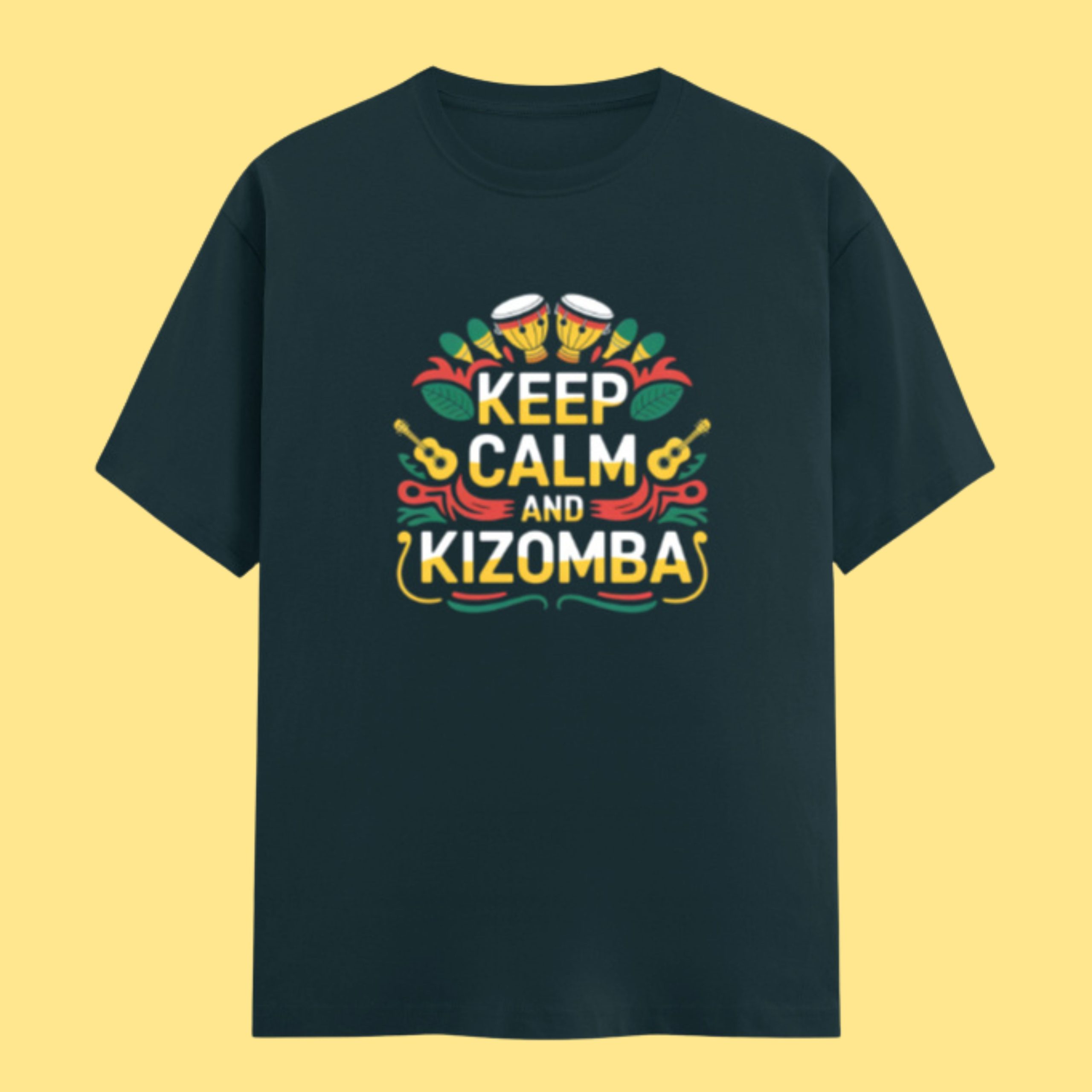 Keep Calm and Kizomba Petrol Blue Unisex Classic Tshirt