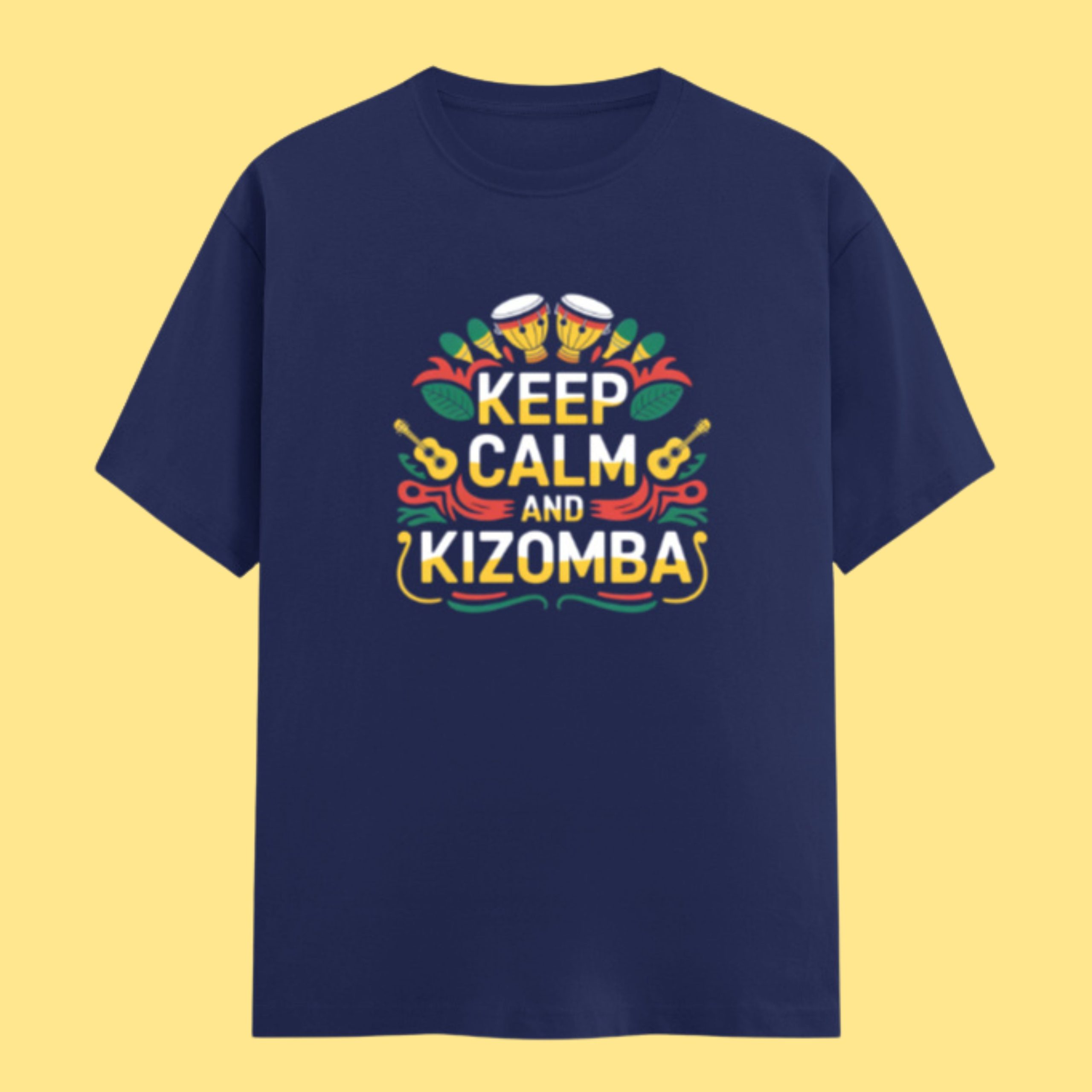 Keep Calm and Kizomba Royal Blue Unisex Classic Tshirt