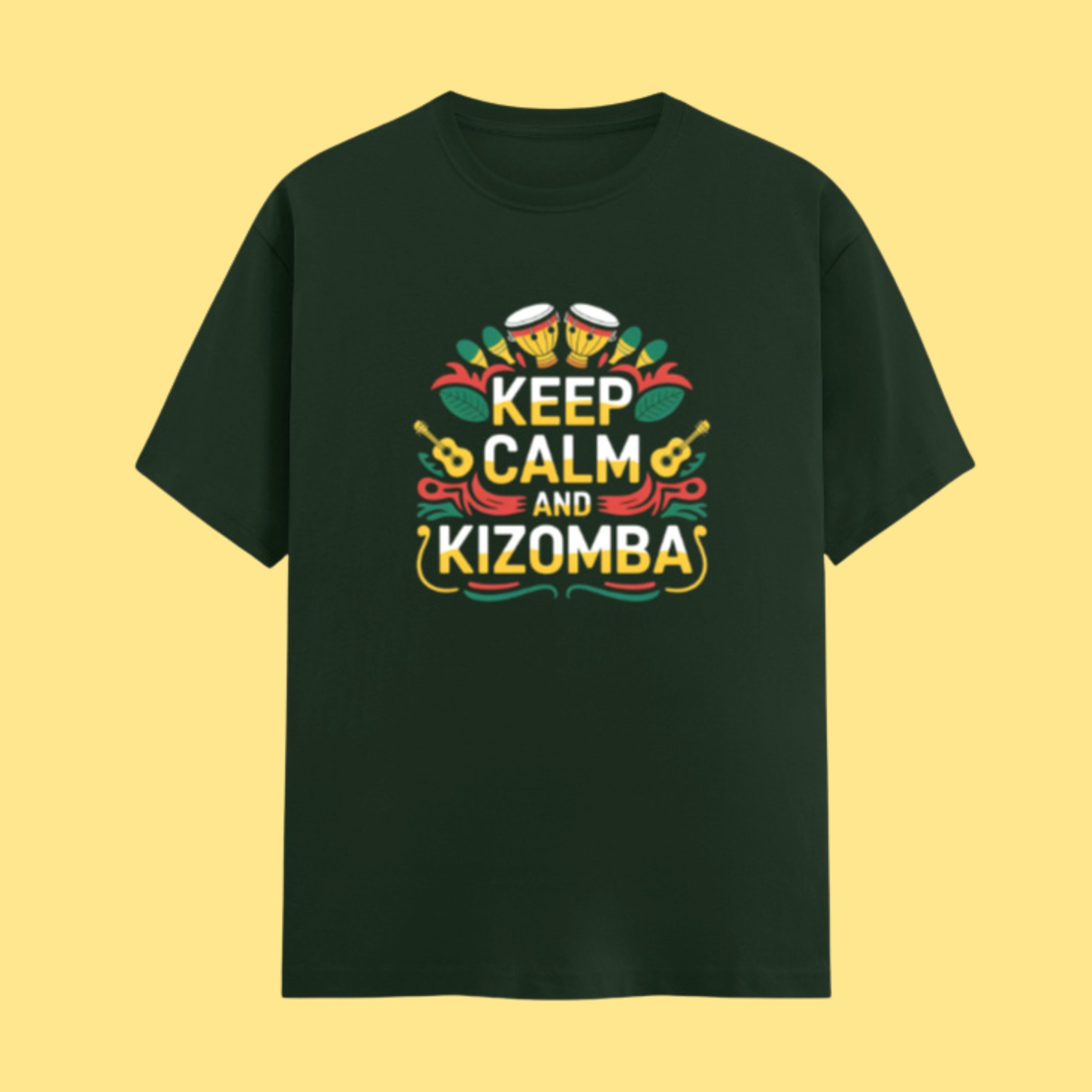 Keep Calm and Kizomba Bottle Green Unisex Classic Tshirt