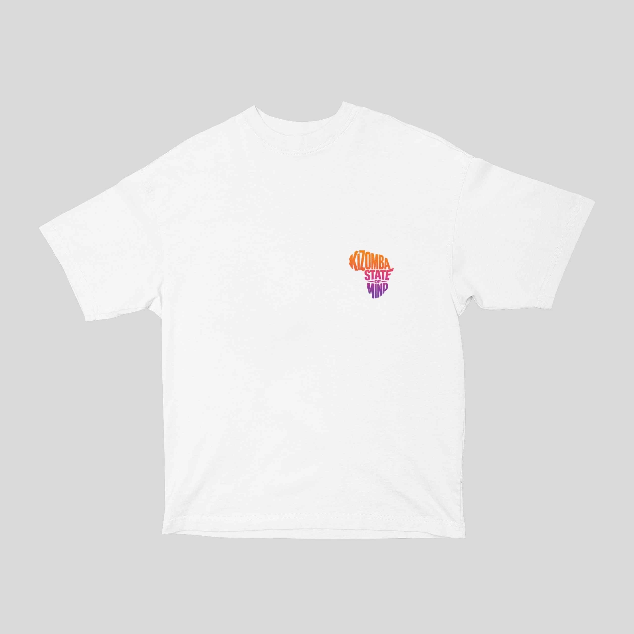 Kizomba State of Mind Unisex Oversized White Tshirt - Front