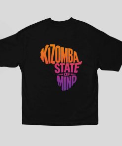 Kizomba State of Mind Unisex Oversized Black Tshirt - Back
