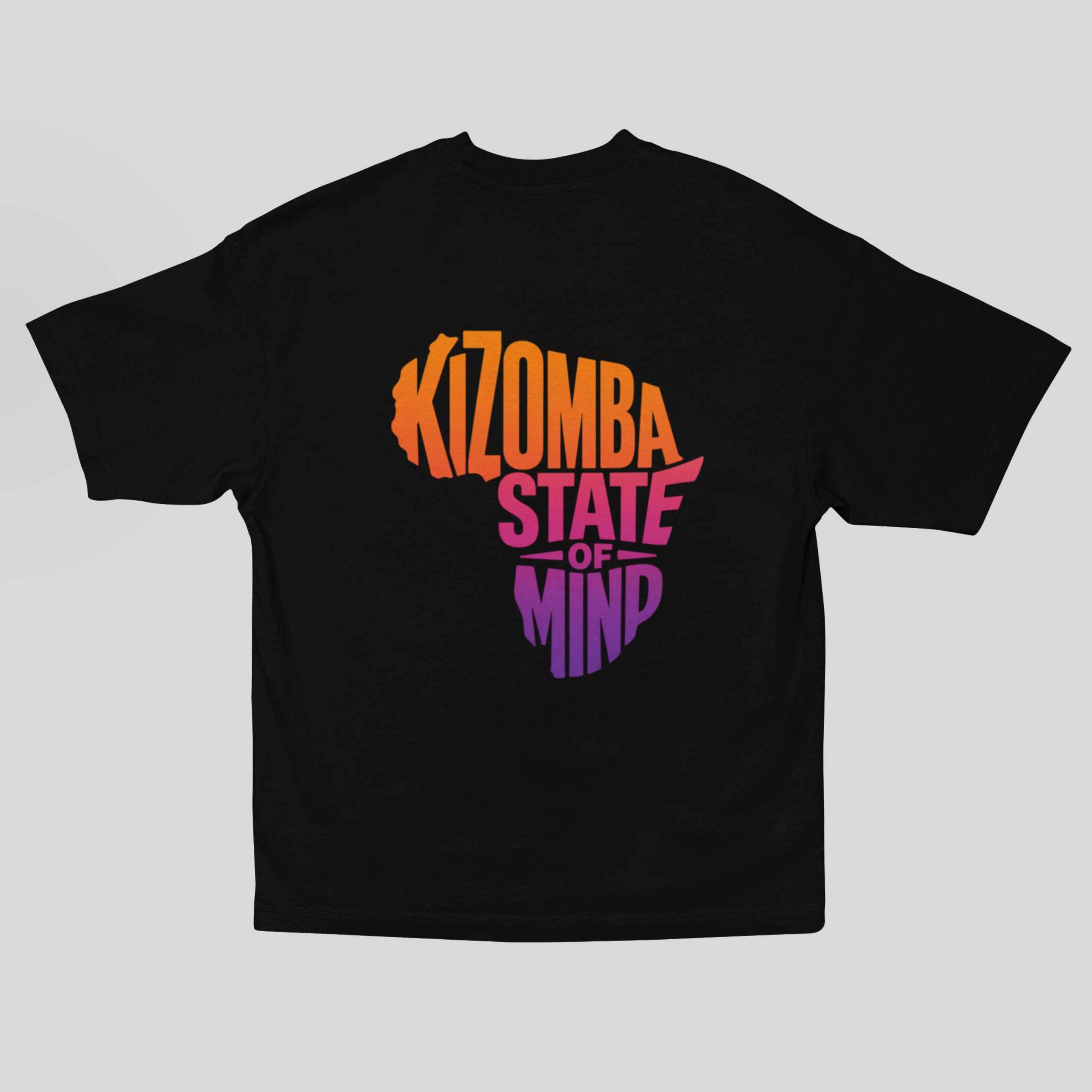 Kizomba State of Mind Unisex Oversized Black Tshirt - Back