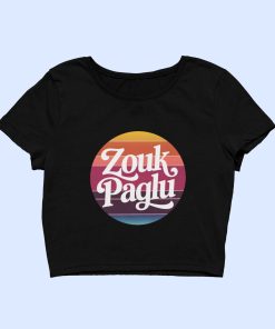 Zouk Paglu Women's Black Crop Top