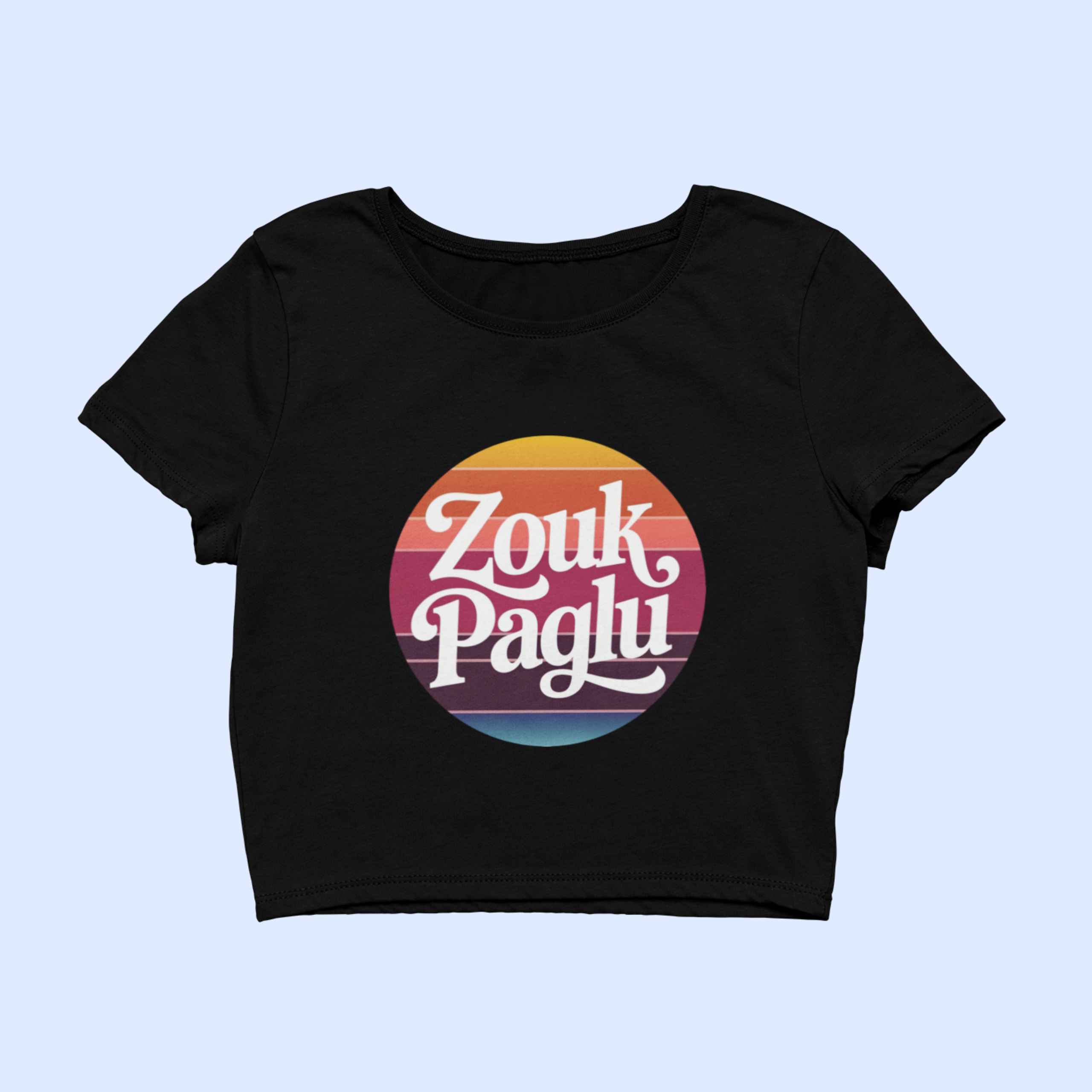 Zouk Paglu Women's Black Crop Top