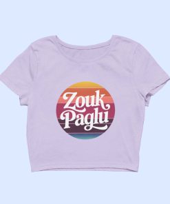 Zouk Paglu Women's Lavender Crop Top