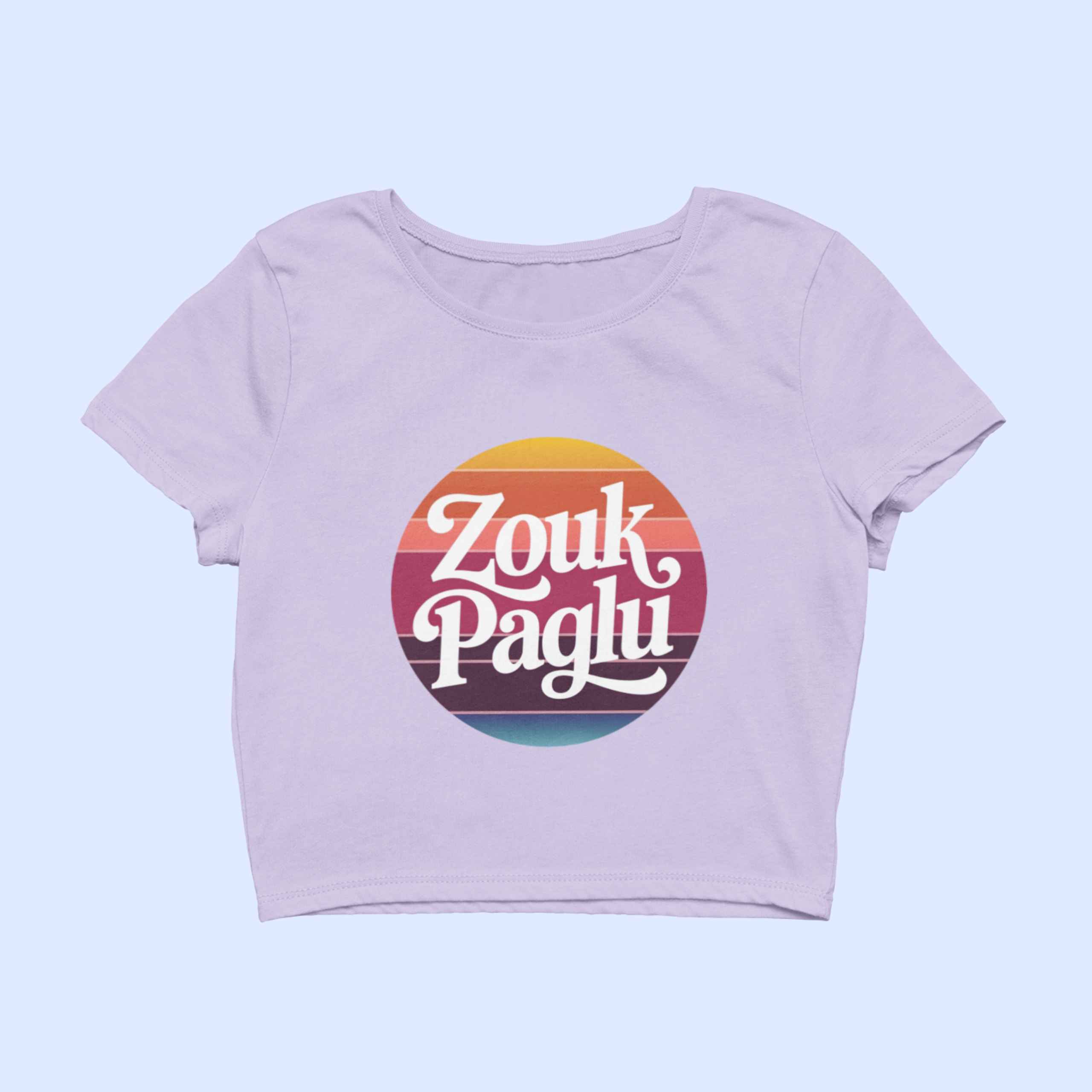 Zouk Paglu Women's Lavender Crop Top