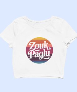 Zouk Paglu Women's White Crop Top