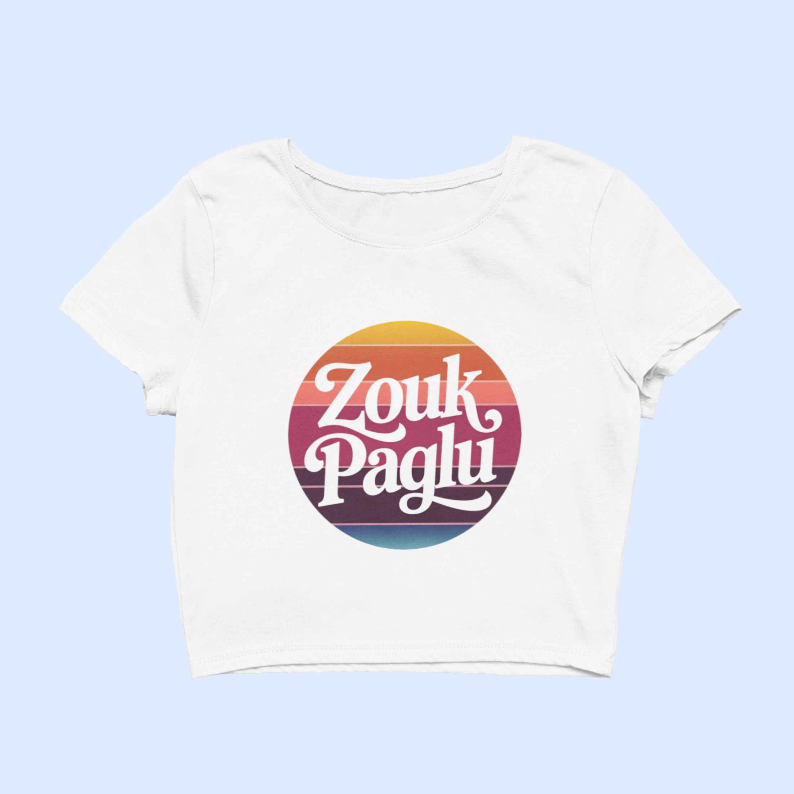 Zouk Paglu Women's White Crop Top