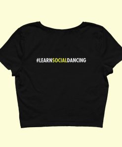 Dance Design Learn Social Dancing Female Blsck Croptop - Back