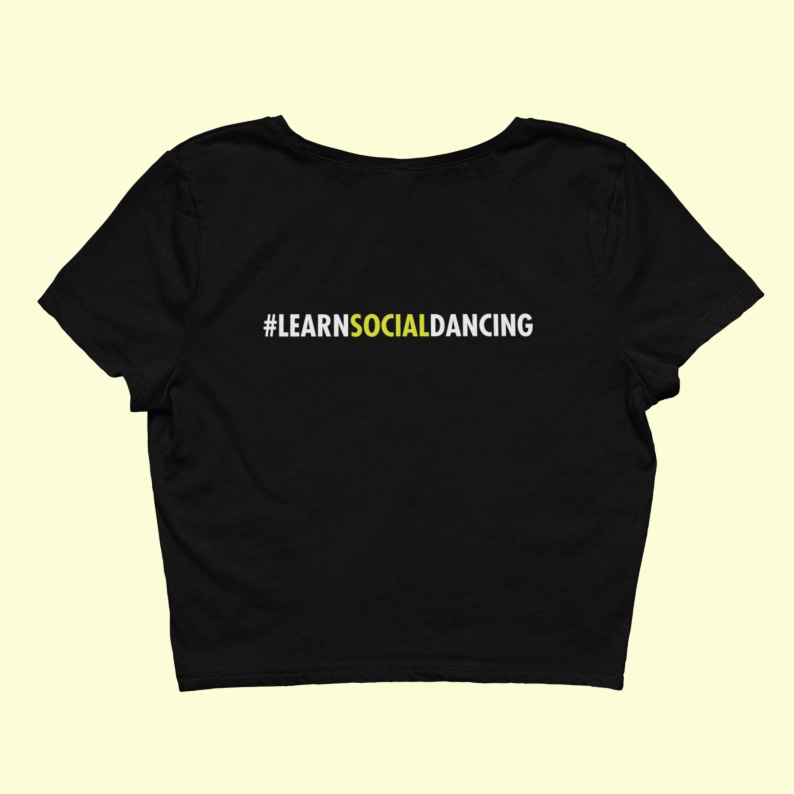 Dance Design Learn Social Dancing Female Blsck Croptop - Back