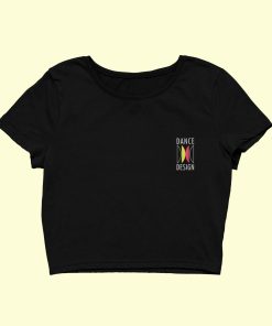 Dance Design Learn Social Dancing Female Blsck Croptop - Front