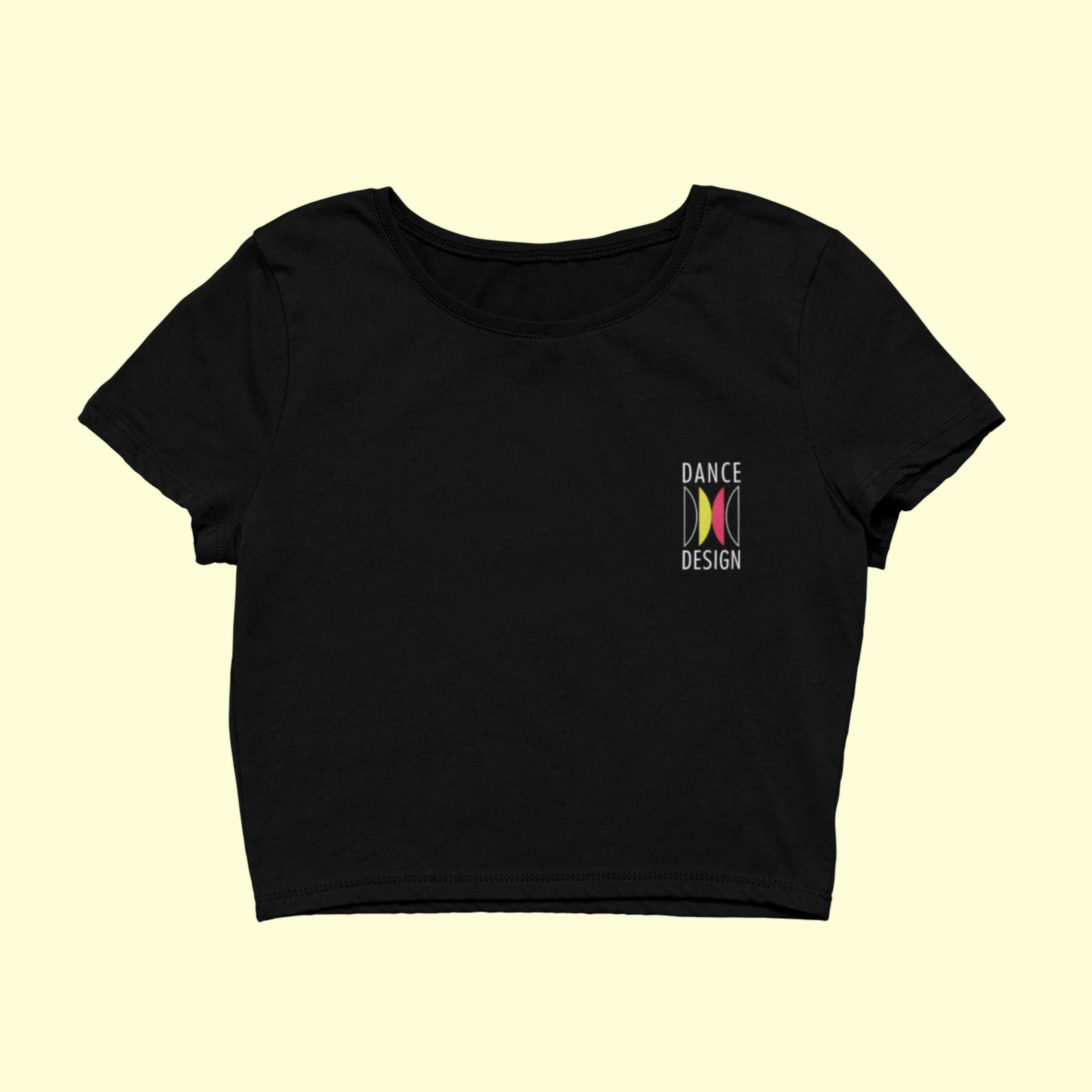 Dance Design Learn Social Dancing Female Blsck Croptop - Front