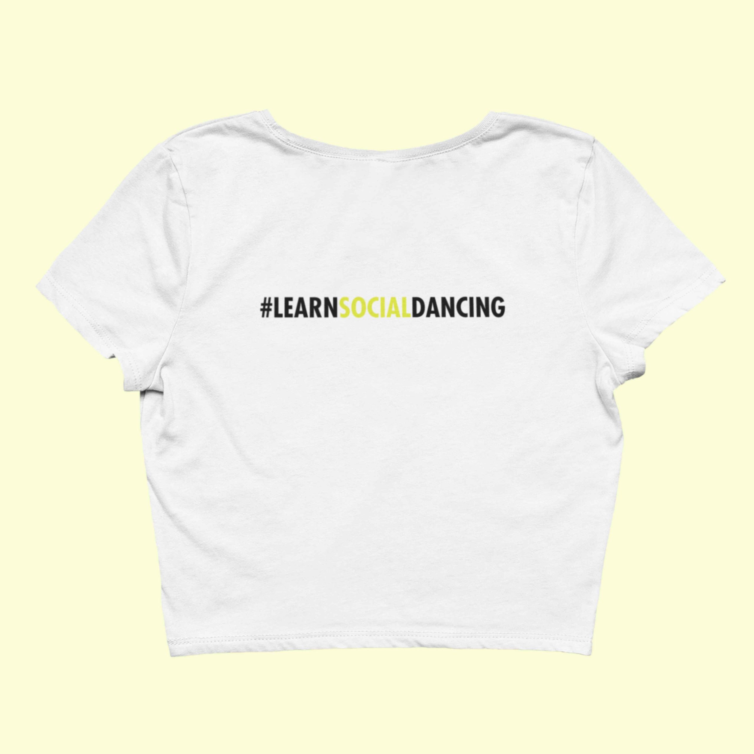 Dance Design Learn Social Dancing Female White Croptop - Back