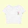 Dance Design Learn Social Dancing Female White Croptop - Front