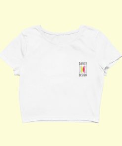Dance Design Learn Social Dancing Female White Croptop - Front
