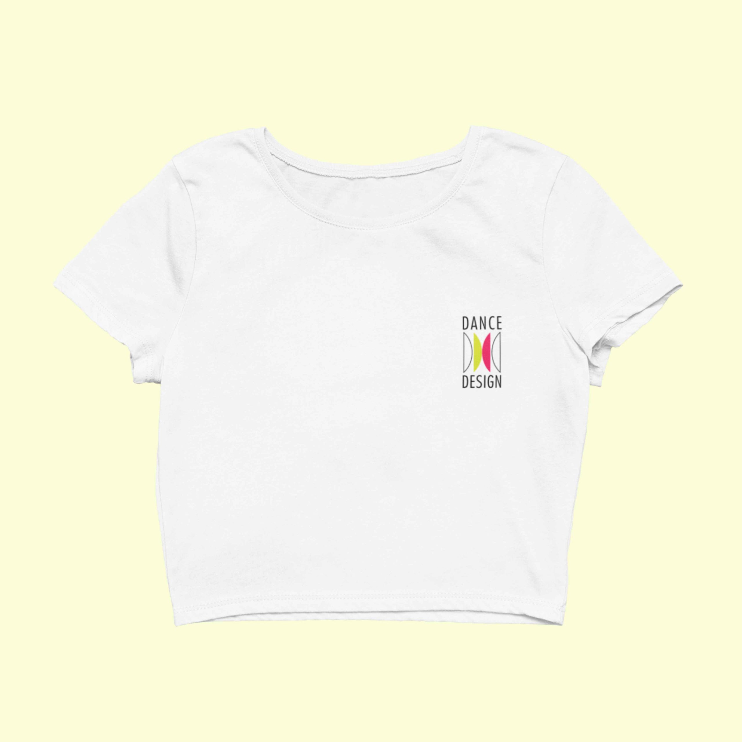 Dance Design Learn Social Dancing Female White Croptop - Front