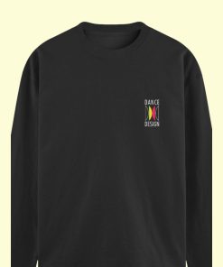Dance Design Learn Social Dancing Unisex Full Sleeve Black Tshirt - Front