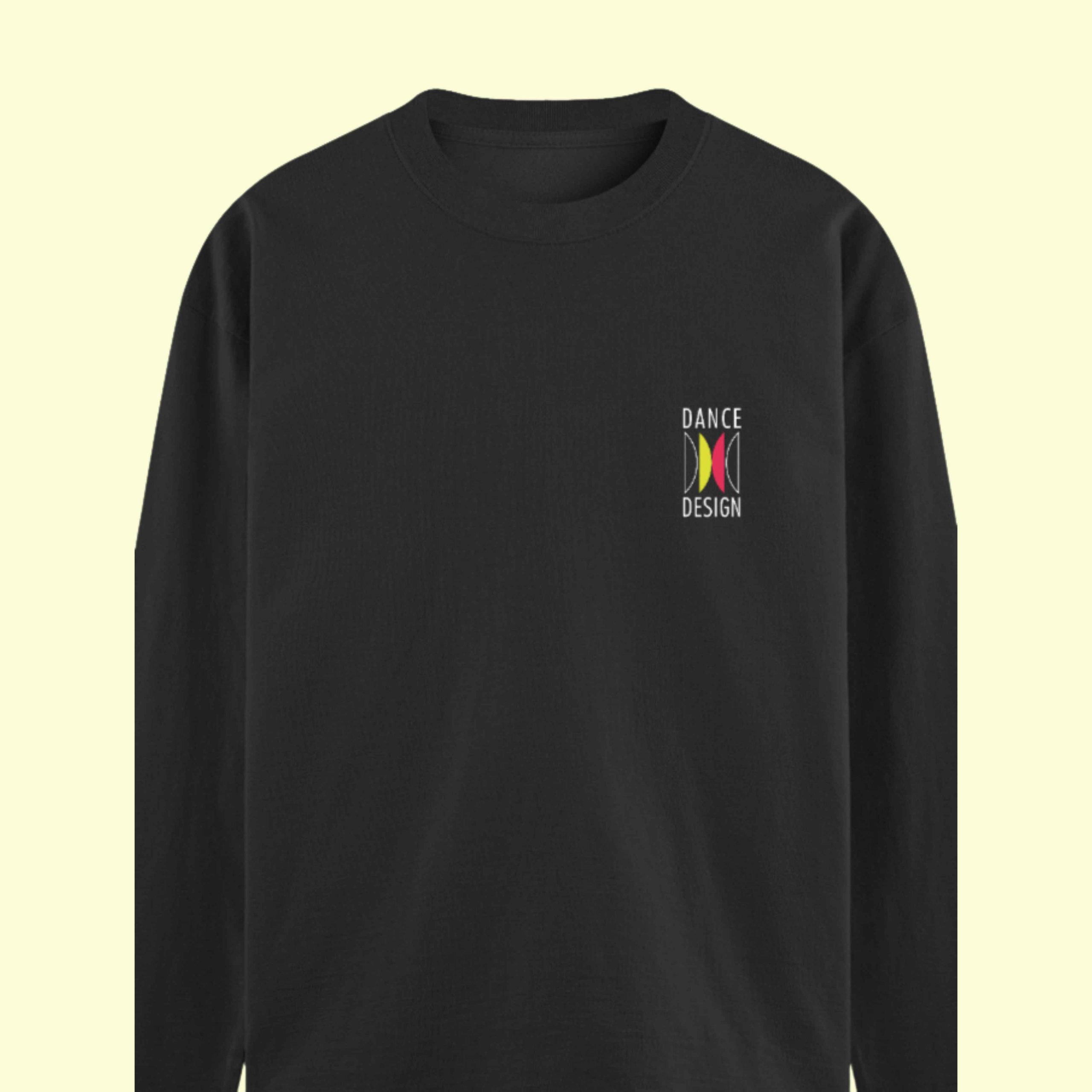 Dance Design Learn Social Dancing Unisex Full Sleeve Black Tshirt - Front