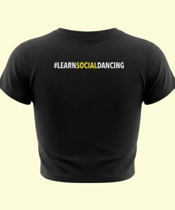 Dance Design Learn Social Dancing Female Black Crop Top - Back View - Flaunt Passion - India
