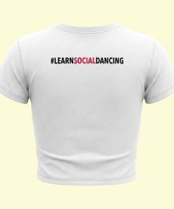 Dance Design Learn Social Dancing Female White Crop Top - Back View - Flaunt Passion - India