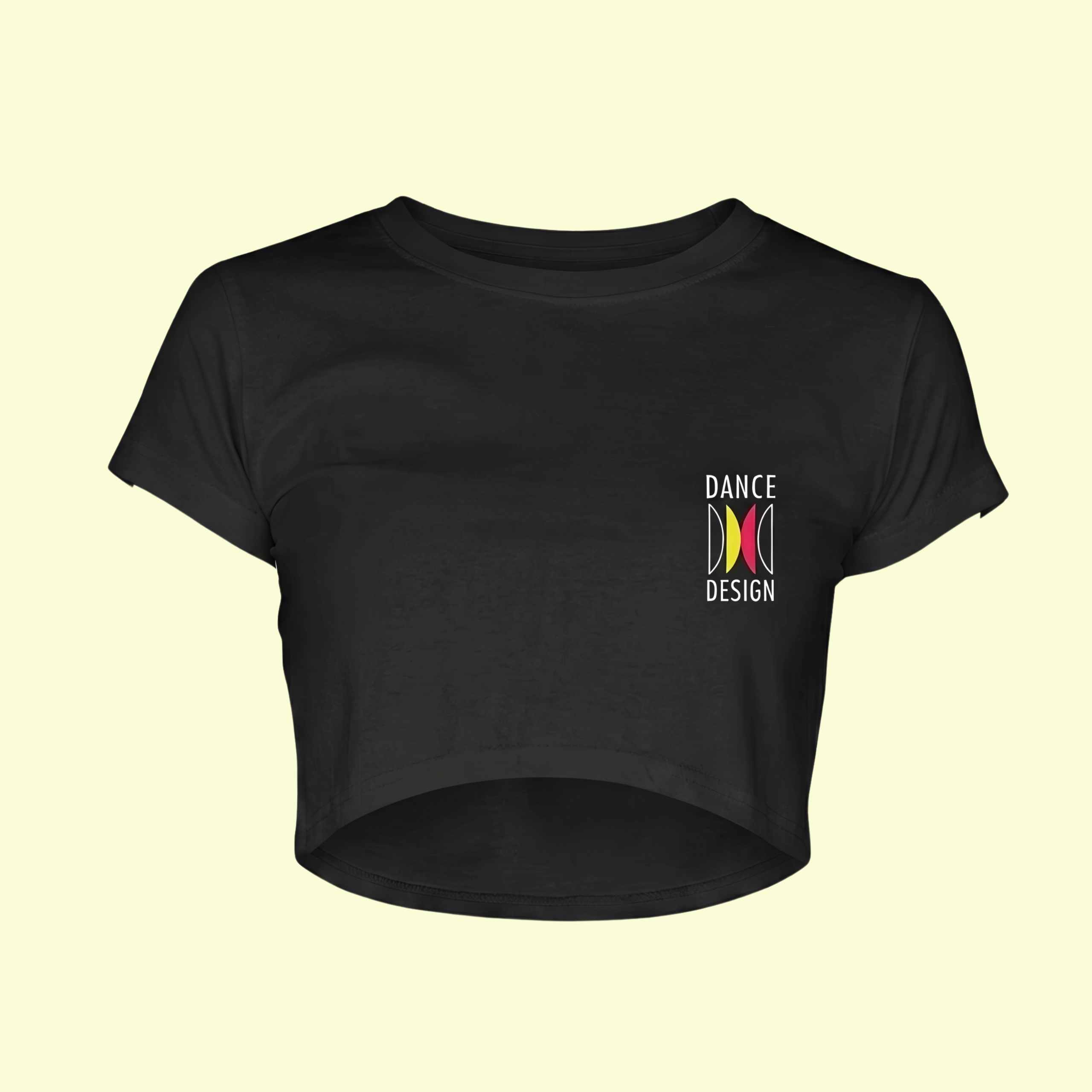 Dance Design Learn Social Dancing Female Black Crop Top - Front View - Flaunt Passion - India