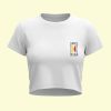 Dance Design Learn Social Dancing Female White Crop Top - Front View - Flaunt Passion - India