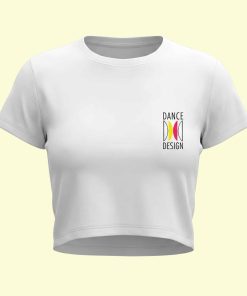 Dance Design Learn Social Dancing Female White Crop Top - Front View - Flaunt Passion - India