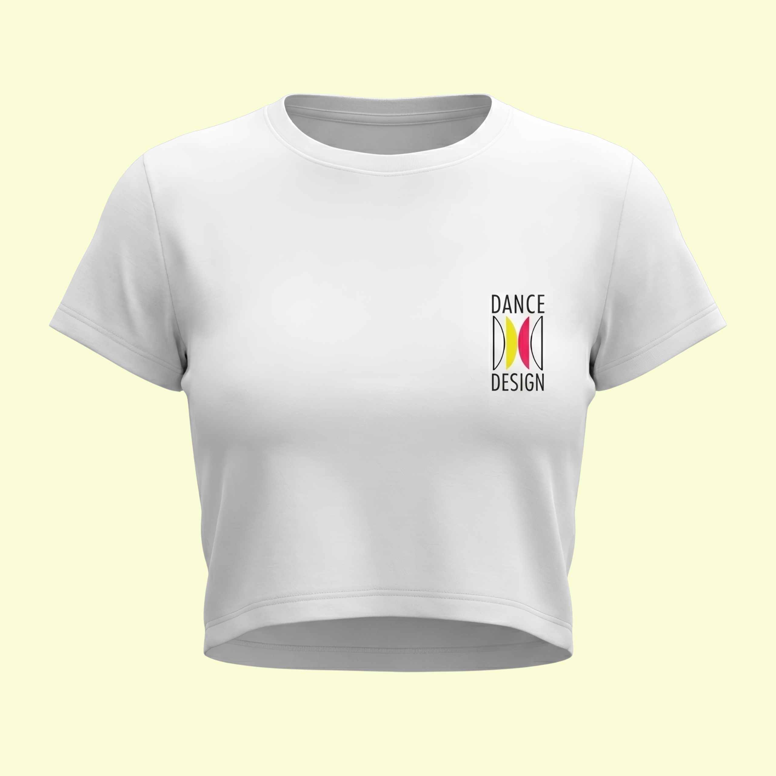 Dance Design Learn Social Dancing Female White Crop Top - Front View - Flaunt Passion - India