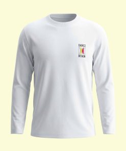 Dance Design Learn Social Dancing Unisex Full Sleeves White Tshirt - Flaunt Passion - India
