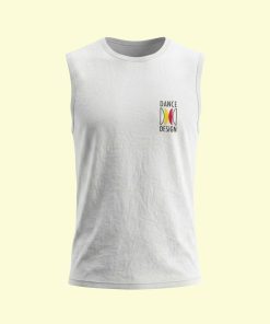 Dance Design Learn Social Dancing Unisex Sleeveless White Tshirt - Flaunt Passion - India