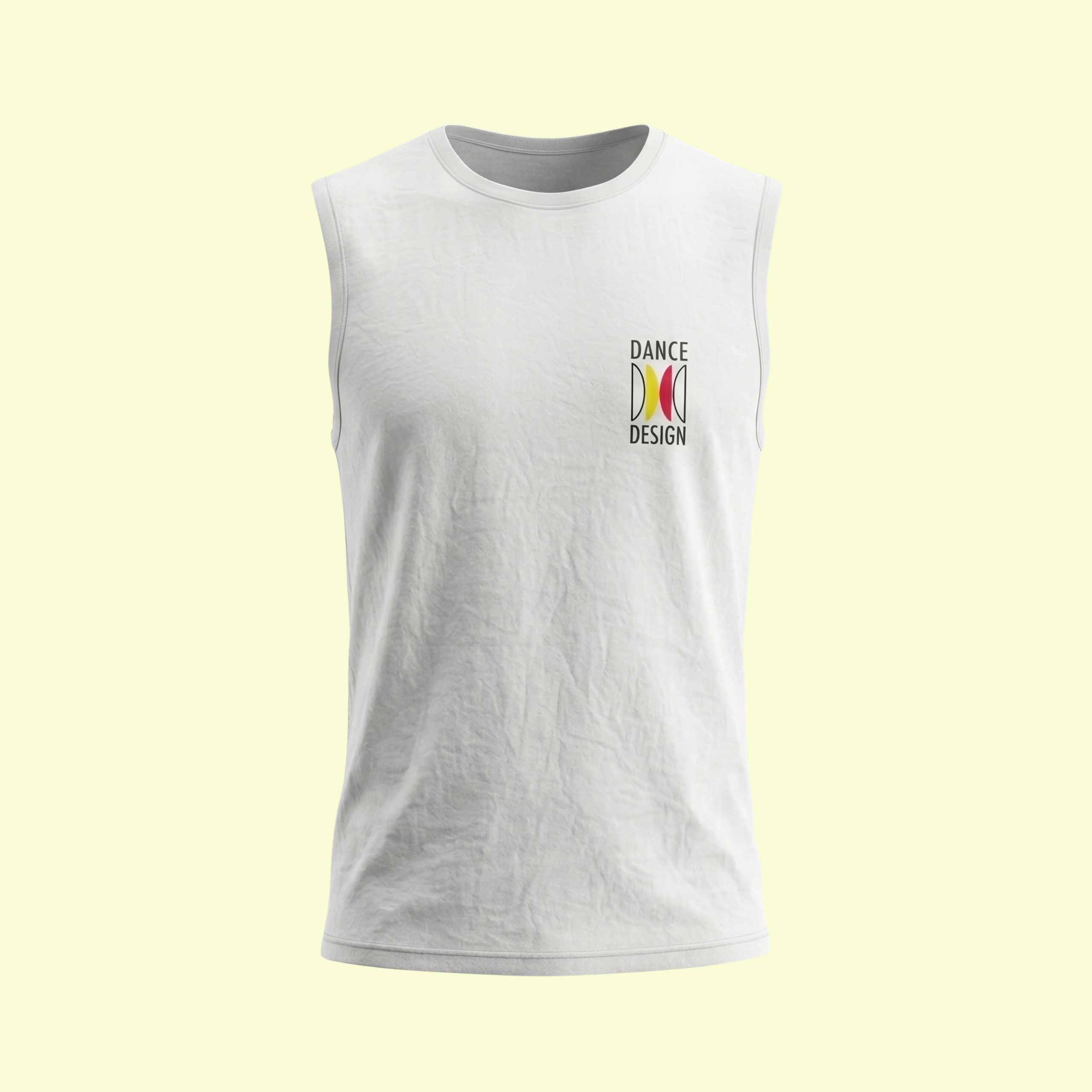 Dance Design Learn Social Dancing Unisex Sleeveless White Tshirt - Flaunt Passion - India