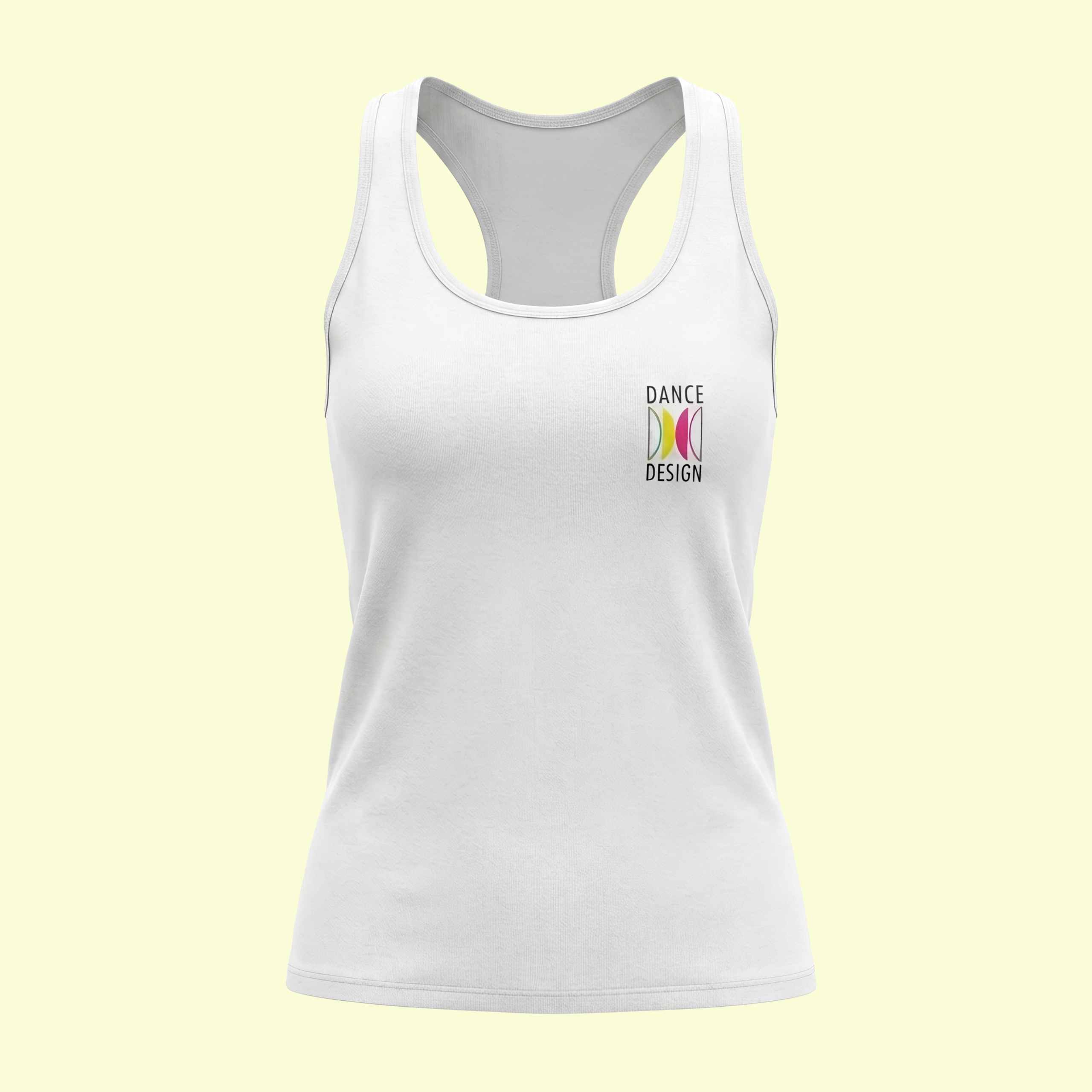 Dance Design Learn Social Dancing Female White Tank Top - Flaunt Passion - India