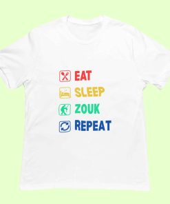 Eat Sleep Zouk Repeat Unisex Classic Bottle Green Tshirt
