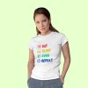 Eat Sleep Zouk Repeat Unisex Classic White Tshirt
