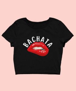 Sensual Bachata Female Black Baby Tee Flauntpassion