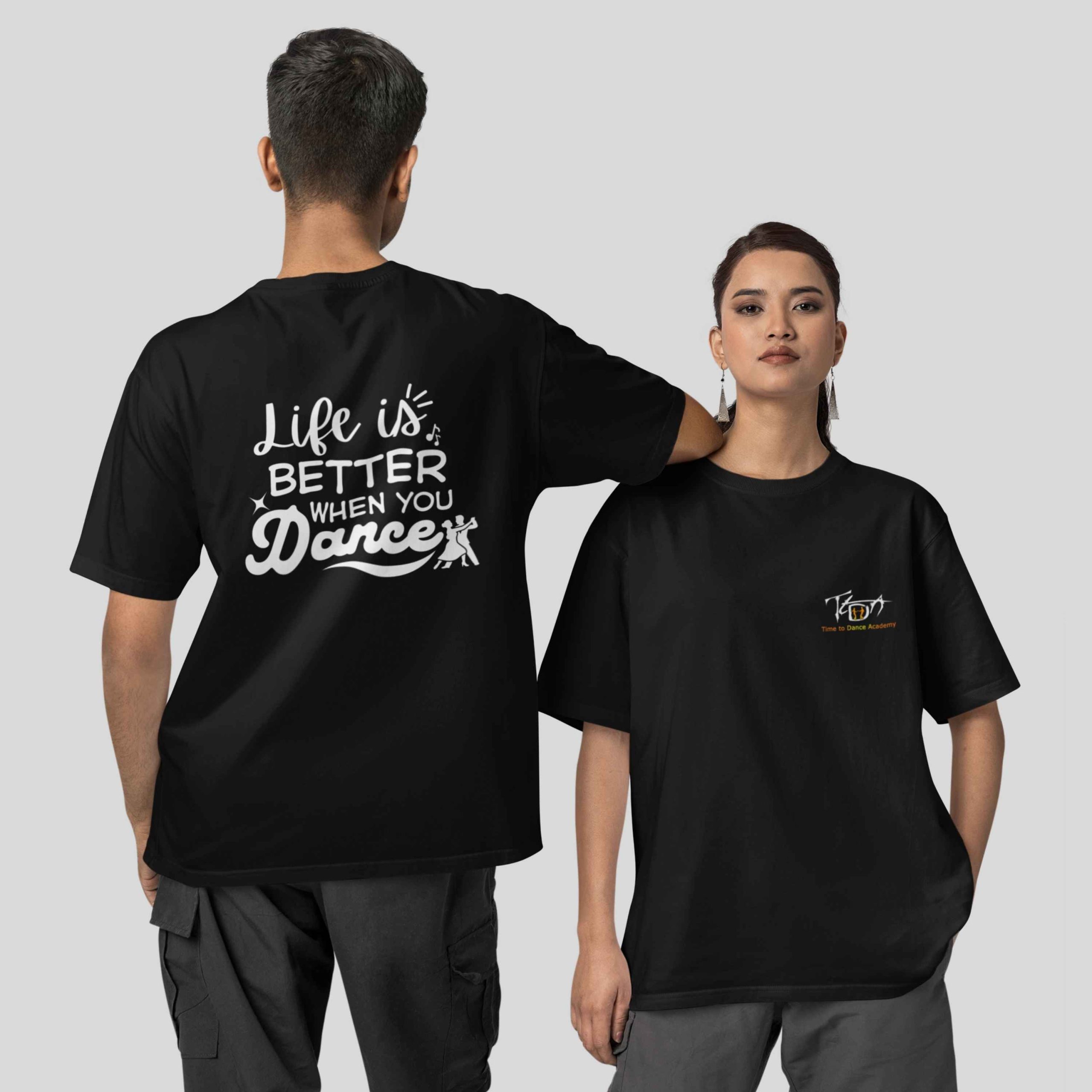 Time To Dance Academy Official Oversized unisex Tshirt - Black