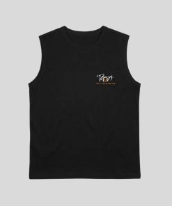 Time to Dance academy unisex sleeveless black tshirt Front flaunt passion
