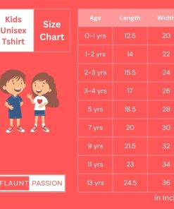 Flauntpassion Unisex Kids Size Chart